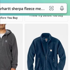 Carhartt Mens XL relaxed blue Sherpa fleece jacket, light wear, great condition